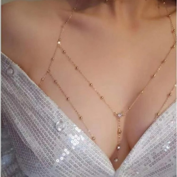 Jewelry - Gold 4/$25 Rhinestone Body Chain